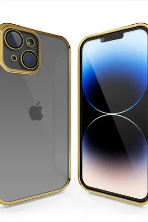 Coverzs Coque clair doux avec cache de caméra iPhone 14 Plus (or) Acheter Direct