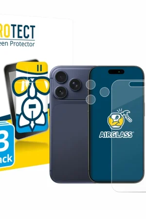 3 Pièces BROTECT AirGlass Protection d'écran en verre pour Apple iPhone 17 Pro (Avant+Caméra) Marque