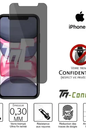Apple iPhone 11 - Verre trempé Anti-Espions - TM-Concept® Certifié