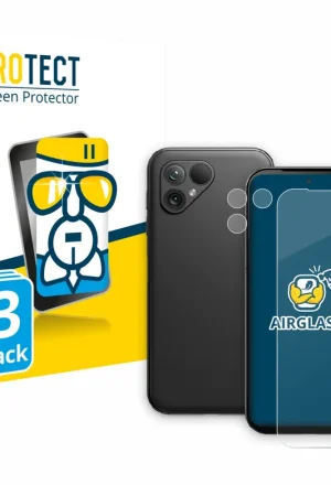 Nouvelle Collection 3 Pièces BROTECT AirGlass Protection d'écran en verre pour Fairphone 5 (Avant+Caméra)