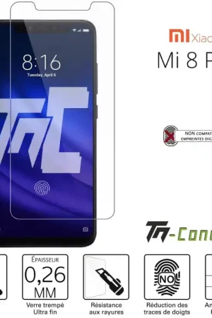 Xiaomi Mi 8 Pro - Verre trempé TM-Concept® - Gamme Standard Premium Offre Limitée