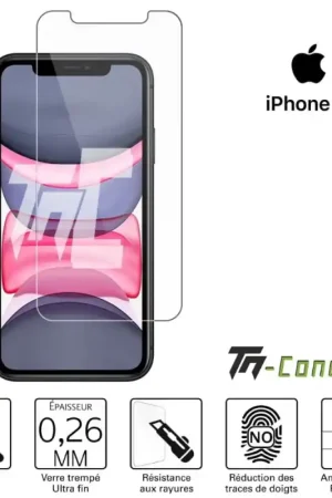 Réduction Apple iPhone 11 - Verre trempé TM-Concept® - Gamme Standard Premium