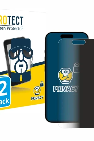 2 Pièces BROTECT Protecteur d'écran Privacy Clear pour Apple iPhone 15 Pro Meilleur Prix