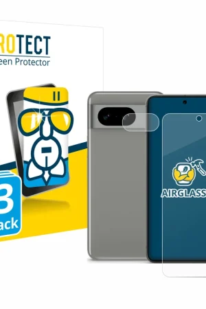 Retour Gratuit 3 Pièces BROTECT AirGlass Protection d'écran en verre pour Google Pixel 8 (Avant+Caméra)