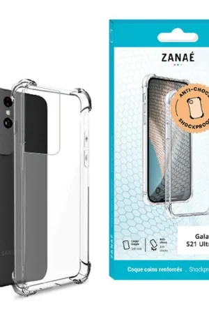 Coque Silicone Transparente pour Galaxy S21 Ultra 5G Commander Maintenant