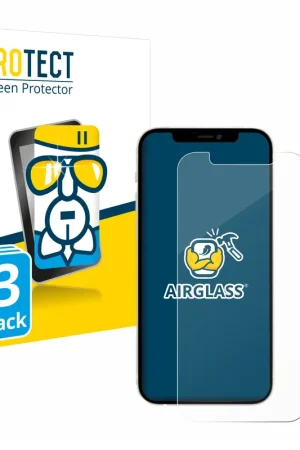 3 Pièces BROTECT AirGlass Protection d'écran en verre pour Apple iPhone 12 Soldes