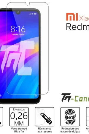 Livraison Gratuite Xiaomi Redmi 7 - Verre trempé TM-Concept® - Gamme Standard Premium