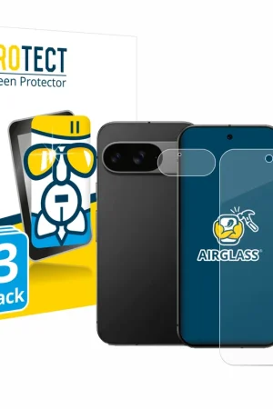 3 Pièces BROTECT AirGlass Protection d'écran en verre pour Google Pixel 9 (Avant+Caméra) Populaire