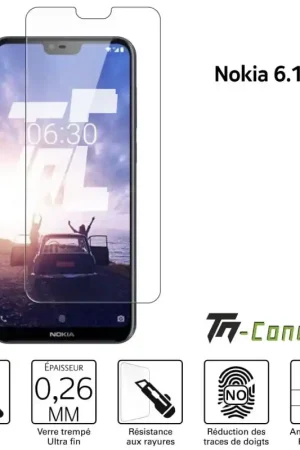 Prix Réduit Nokia 6.1 Plus - Verre trempé TM-Concept® - Gamme Standard Premium