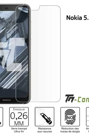 Nokia 5.1 Plus - Verre trempé TM-Concept® - Gamme Standard Premium Paiement Sécurisé