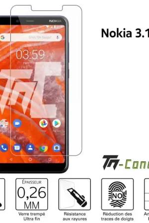 Achat Immédiat Nokia 3.1 Plus - Verre trempé TM-Concept® - Gamme Standard Premium