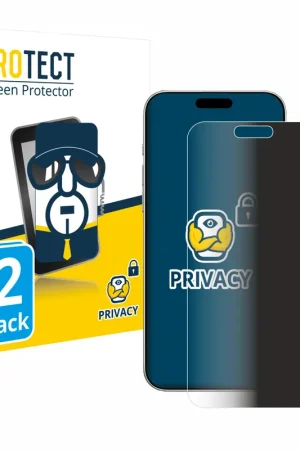 2 Pièces BROTECT Protecteur d'écran Privacy Clear pour Apple iPhone 16 Pro Must-Have