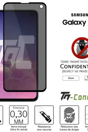 Samsung Galaxy S10e - Verre trempé Anti-Espions - Intégral Privacy - TM-Concept® Livraison Gratuite