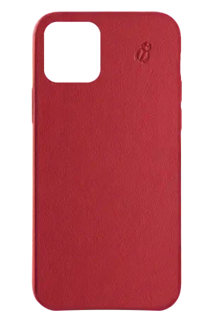 Coque iPhone 12 / 12 Pro Premium en Cuir Rouge Beetlecase Commander Maintenant