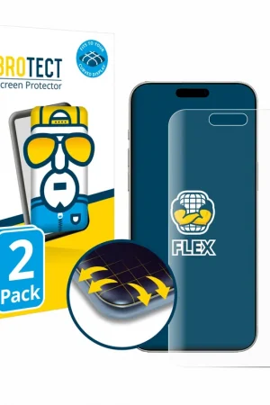 2 Pièces BROTECT Flex Full-Cover film de protection pour Apple iPhone 16 Offre Du Jour