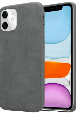 Satisfait Ou Remboursé ShieldCase Coque cuir iPhone 12 Pro Max (gris)
