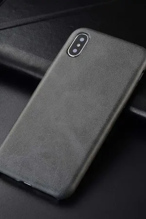 Meilleur Choix ShieldCase Coque cuir iPhone X/Xs (gris)