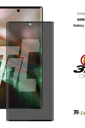 Achetez Aujourd’hui Samsung Galaxy Note 10+ Verre trempé 3D incurvé teinté anti-espion - TM-Concept®