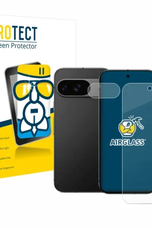 BROTECT AirGlass Protection d'écran en verre pour Google Pixel 9 (Avant+Caméra) Expédition Rapide