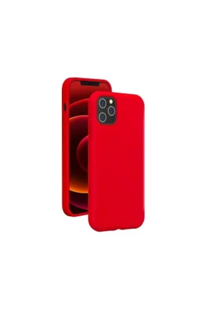 Prix Bas Coque iPhone 12 Pro Max Silicone SoftTouch Rouge Bigben