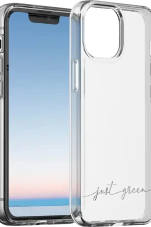 Coque iPhone 13 mini Infinia Transparente   100 % Recyclable Just Green Paiement Sécurisé