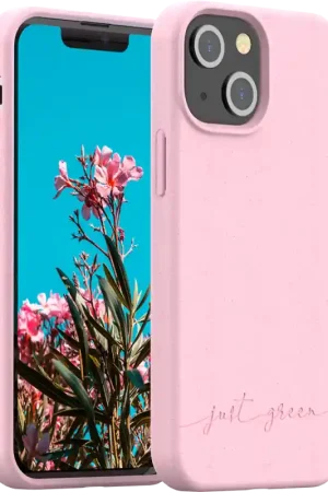 Bon Marché Coque iPhone 13 mini Natura Baby Pink - Eco-conçue Just Green