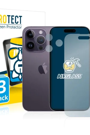3 Pièces BROTECT AirGlass Protection d'écran en verre pour Apple iPhone 14 Pro (Avant+Caméra) Expédié Aujourd’hui