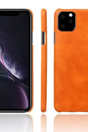 Affaire À Saisir ShieldCase Coque cuir vintage iPhone 12 Pro Max (orange)