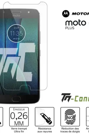 Nouveauté Motorola Moto G5s Plus - Verre trempé TM-Concept® - Gamme Standard Premium