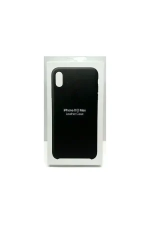 Coque iPhone Xs Max - Origine Apple - en cuir noir Super Prix
