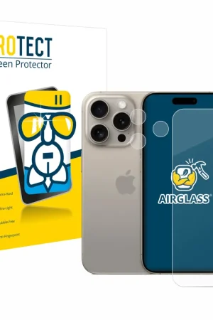 BROTECT AirGlass Protection d'écran en verre pour Apple iPhone 15 Pro (Avant+Caméra) Bon Marché