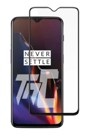 OnePlus 6T - Verre trempé intégral Protect Noir - adhérence 100% nano-silicone - TM-Concept® Prix Bas