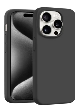 Coverzs Coque de luxe en silicone iPhone 14 Pro (noir) Promotion