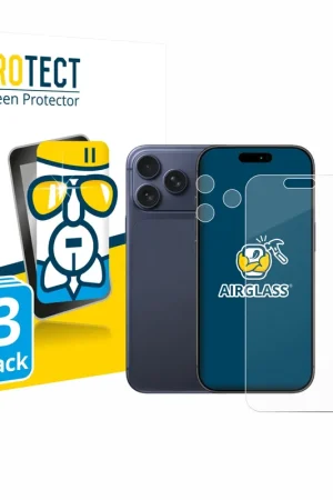 3 Pièces BROTECT AirGlass Protection d'écran en verre pour Apple iPhone 17 Pro Max (Avant+Caméra) Prix Cassé