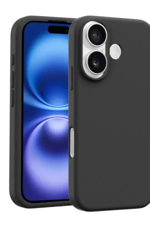 Coverzs Coque de luxe en silicone iPhone 16 Plus (noir) Offre Spéciale