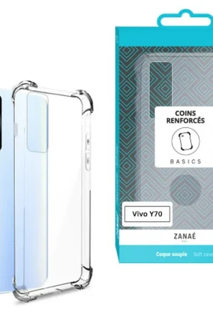 Top Vente Coque Silicone transparente renforcée pour Vivo Y70