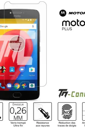 Nouvelle Collection Motorola Moto E4 Plus - Verre trempé TM-Concept® - Gamme Standard Premium