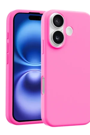 Coverzs Coque de luxe en silicone iPhone 16 (rose) Expédié Aujourd’hui