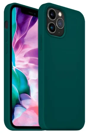Coverzs Coque silicone de luxe iPhone 12 Pro (vert foncé) Bon Plan