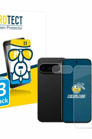 3 Pièces BROTECT AirGlass Protection d'écran en verre pour Google Pixel 9 Pro (Avant+Caméra) Prix Cassé