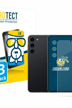 Offre Limitée 3 Pièces BROTECT AirGlass Protection d'écran en verre pour Samsung Galaxy S23 (Avant+Caméra)
