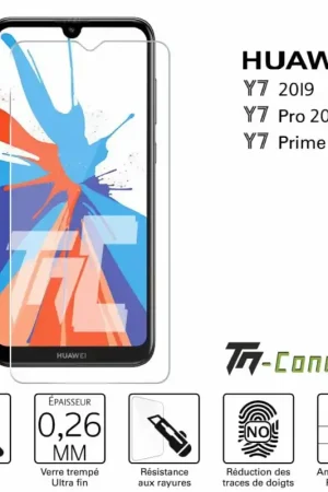 Huawei Y7 2019 / Y7 Pro 2019 / Y7 Prime 2019 - Verre trempé TM-Concept® - Gamme Standard Premium Vente Directe