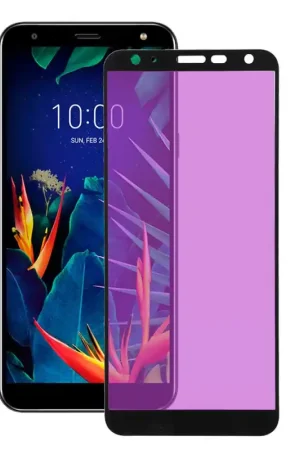 Verre Trempé Complet Anti Blue-Ray Noir pour LG K40 Expédié Aujourd’hui