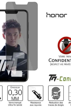 Top Vente Huawei Honor Play - Verre trempé Anti-Espions - TM-Concept®