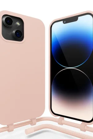 Coverzs Coque en silicone avec Cordon iPhone 14 Plus (rose) Meilleure Vente