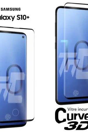 Expédition Rapide Samsung Galaxy S10 Plus - Verre trempé 3D incurvé - TM-Concept®