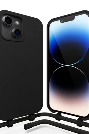Coverzs Coque en silicone avec Cordon iPhone 15 (noir) Marque