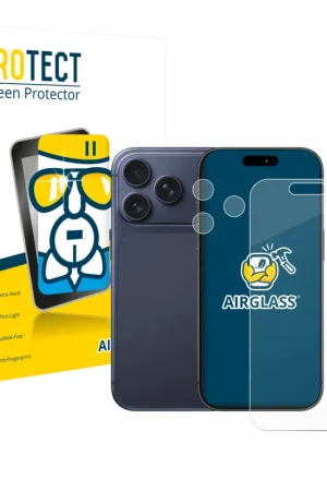 BROTECT AirGlass Protection d'écran en verre pour Apple iPhone 17 Pro (Avant+Caméra) Paiement Sécurisé