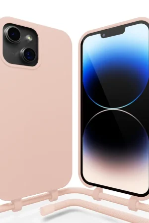 Coverzs Coque en silicone avec Cordon iPhone 15 (rose) Prix Choc