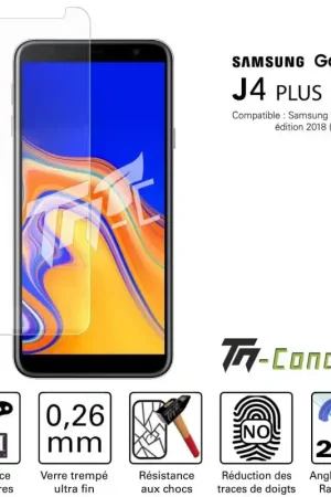 Samsung Galaxy J4+ (2018) - Verre trempé TM-Concept® - Gamme Standard Premium Offre Exclusive